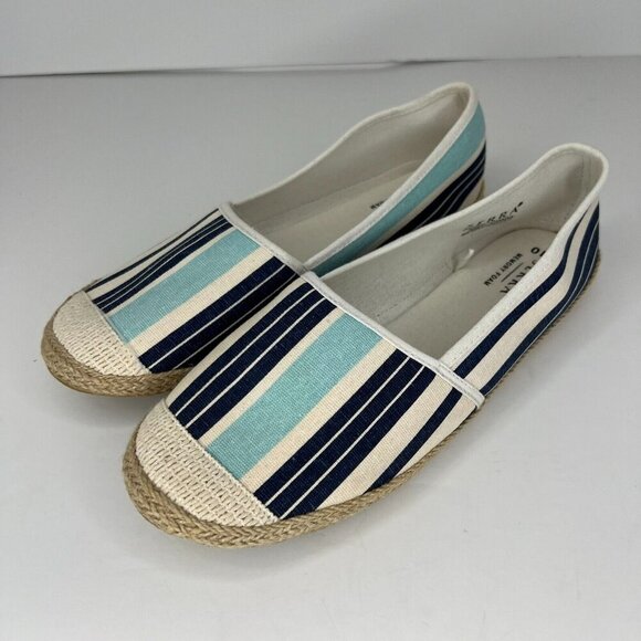Serra Womens  Espadrilles Multicolor Striped Canvas Flats Size 10 Slip On Shoes - Picture 1 of 9